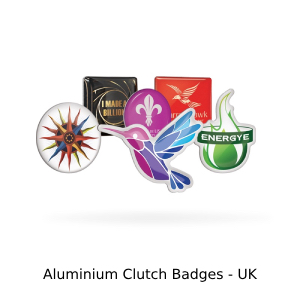 Range of aluminium clutch badges made in UK