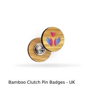 Clutch pin badges from Bamboo - made in UK