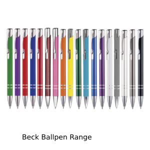 Range of colours of Beck Ballpens