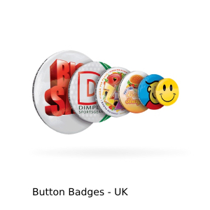 Range of button badges made in UK