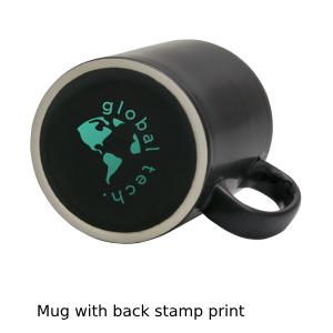 Mug with back stamp print