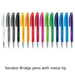 Senator Bridge pens range with metal tip