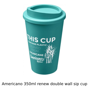 Americano 350ml Double wall cup from part sugar cane