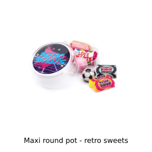 Retro sweets in maxi round pot
