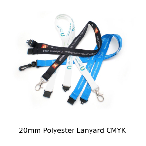 20mm polyester lanyard CMYK printed