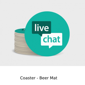 Photo of screen printed beer mat coasters