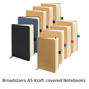 Photo of range of 9 Broadstairs A5 Notebooks plain