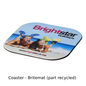 Britemat coaster which is part recycled
