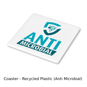 Coaster in recycled plastic with anti microbial