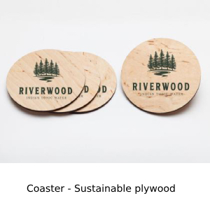 Coasters in sustainable plywood
