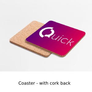 Coaster with cork back