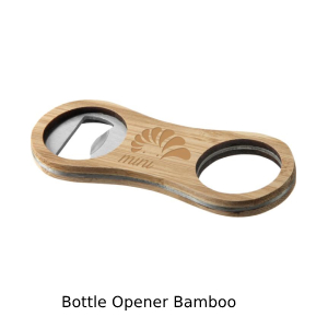 Photo of bottle opener in bamboo with circle cut out at end