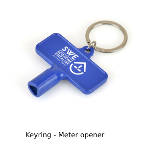 Photo showing blue meter opener