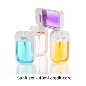 Photo of 4 different colour 40ml hand sanitisers