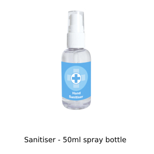 Photo of 50ml spray bottle hand sanitiser